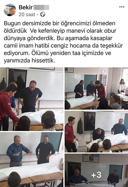 Lisede tepki çeken ölü nasıl kefenlenir eğitimi! - Resim : 1