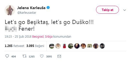 Tosic'in eşinden Fenerbahçe'ye şok küfür ! - Resim : 1