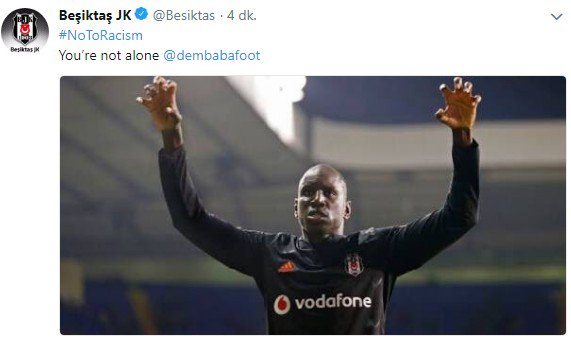 Beşiktaş'tan Demba Ba'ya destek - Resim : 1