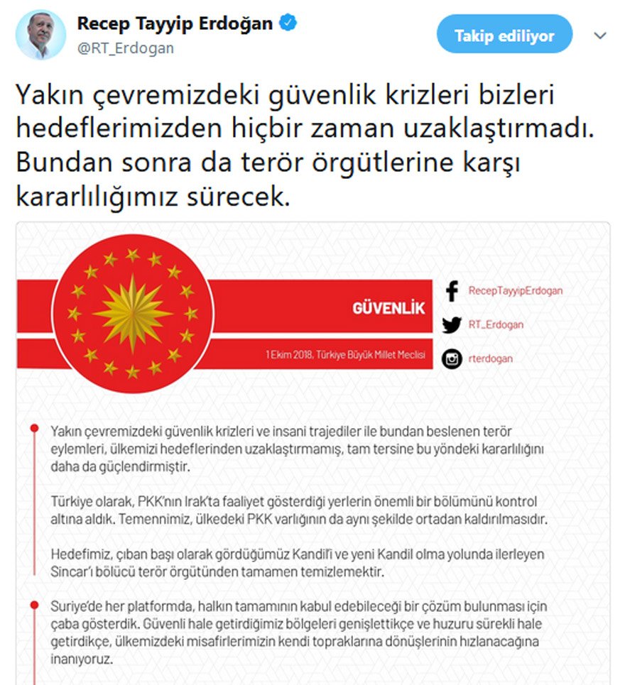 Erdoğan'dan Sincar'a operasyon mesajı - Resim : 1