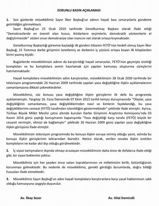 Başbuğ'un avukatlarından darbe iddialarına sert tepki - Resim : 1