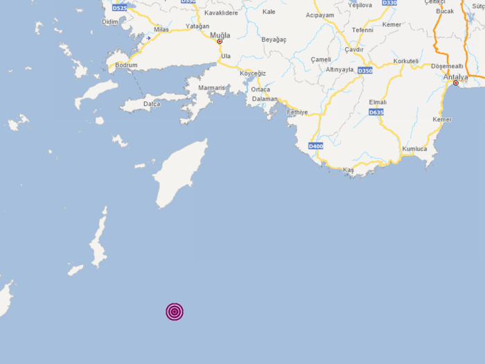 Akdeniz'de 4.3 büyüklüğünde deprem!  - Resim : 1
