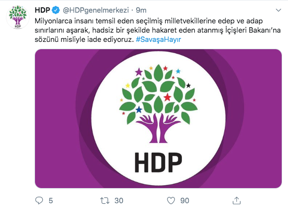 HDP'den Bakan Soylu'ya: Misliyle iade ediyoruz - Resim : 1