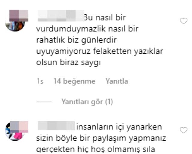 Sıla'ya tepki yağdı: ''Deprem oldu haberin var mı ?'' - Resim : 1
