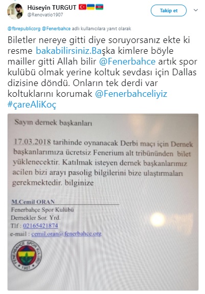 Fenerbahçeli taraftarlardan bilet isyanı ! - Resim : 1