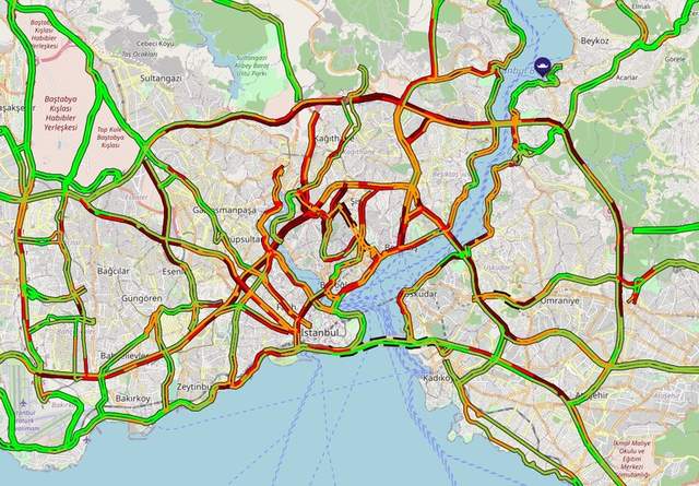 İstanbul'da trafik kilitlendi!  - Resim : 1
