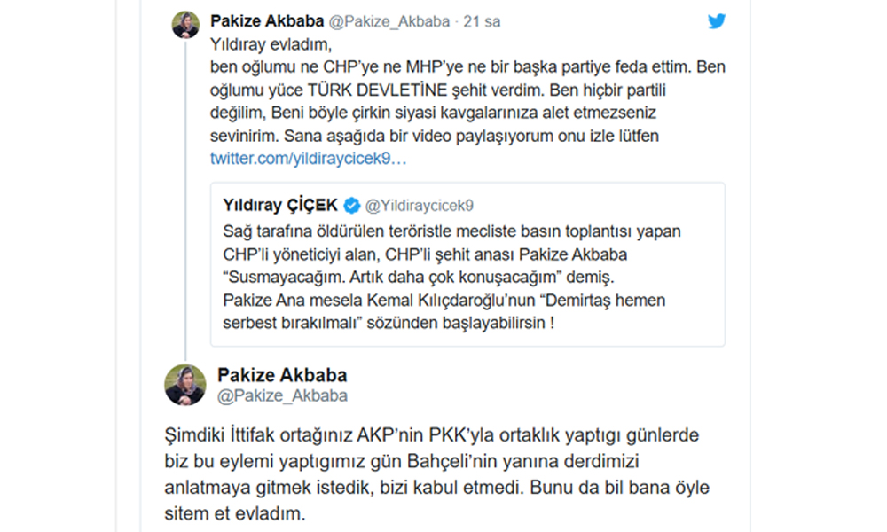 Şehit annesi Pakize Akbaba'dan Bahçeli'nin danışmanına hatırlatma - Resim : 1