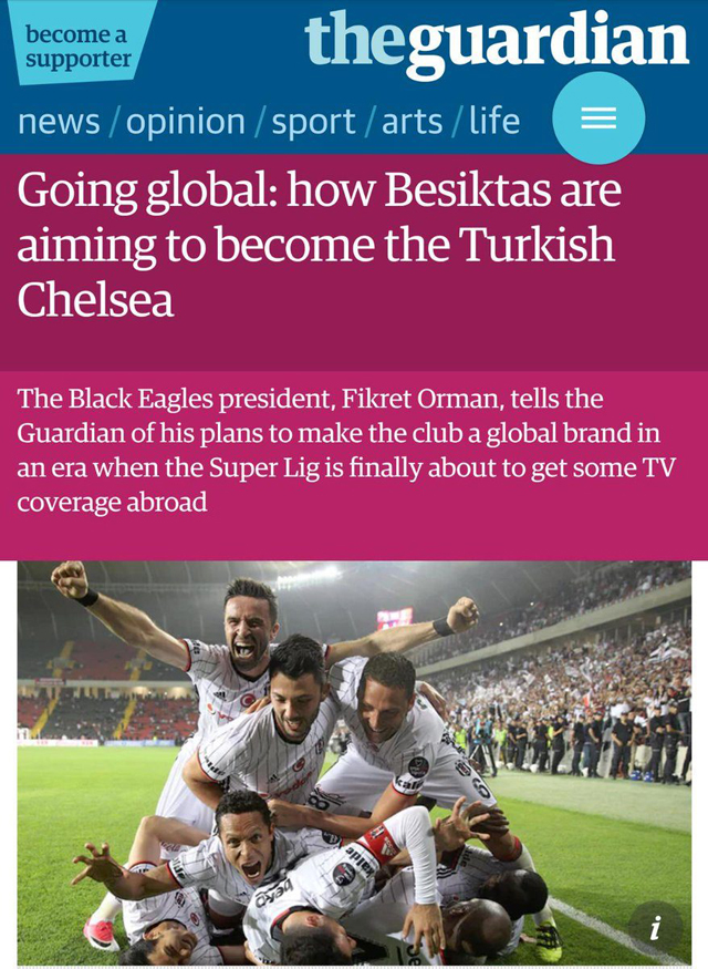 Beşiktaş’ın Çin projesi The Guardian’a manşet oldu - Resim : 1