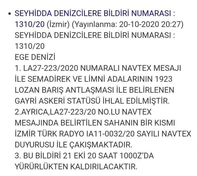 Türkiye'den 2 yeni NAVTEX kararı daha - Resim : 2