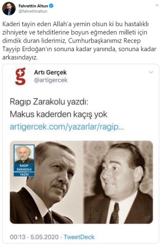 İletişim Başkanı Altun: Erdoğan'ın sonuna kadar arkasındayız - Resim : 1