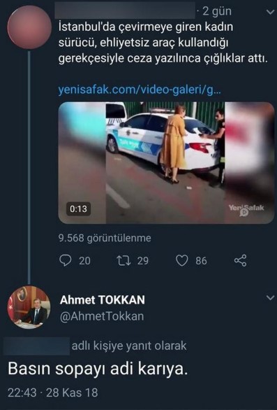 ''Basın sopayı adi karıya'' diyen AK Partili isme protesto - Resim : 1