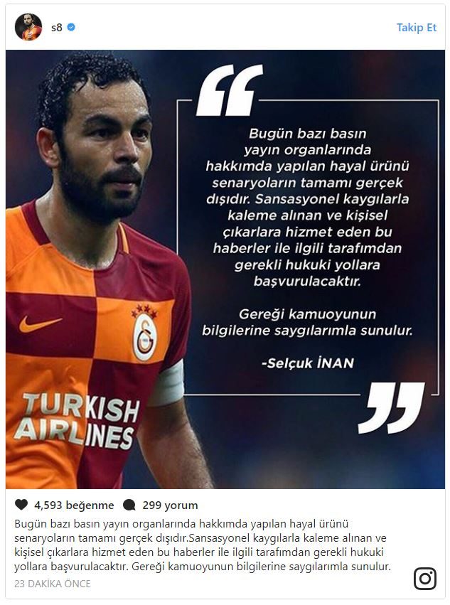 Selçuk İnan'dan o haberlere yalanlama - Resim : 1