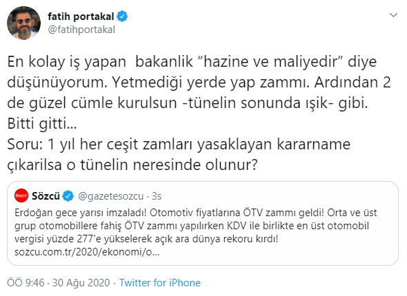 Fatih Portakal'dan olay olacak ÖTV zammı eleştirisi - Resim : 2