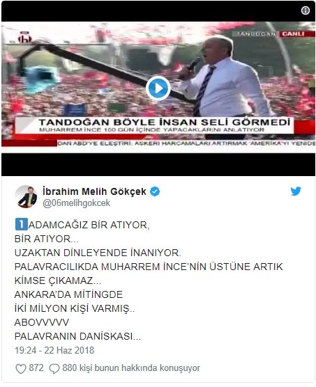Gökçek'ten İnce'nin Ankara mitingi hakkında bomba iddia - Resim : 1