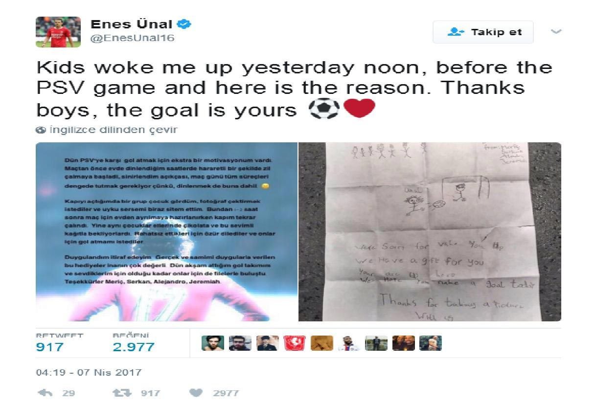 Enes Ünal’dan duygulandıran paylaşım - Resim : 1