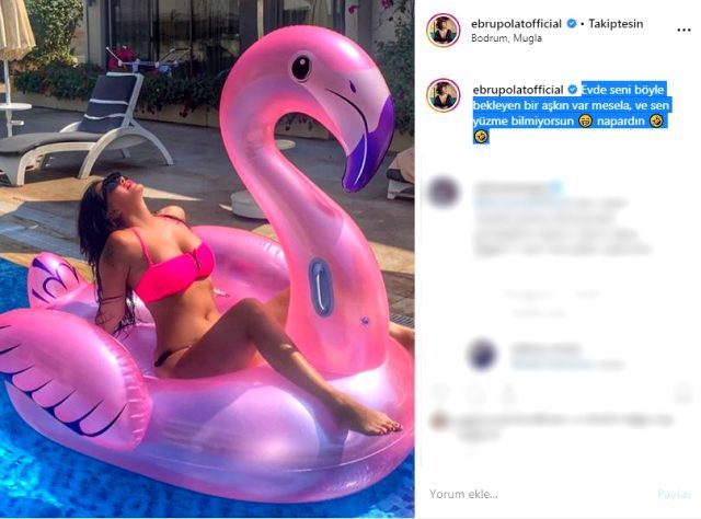 Ebru Polat'ın havuz pozu sosyal medyayı salladı - Resim : 1