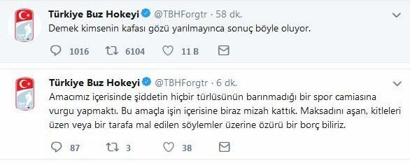 Buz Hokeyi Federasyonu’ndan olay paylaşım ! - Resim : 1