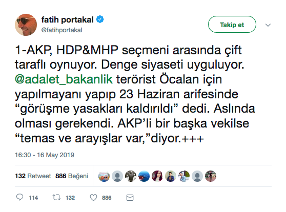 Fatih Portakal'dan Cumhur İttifakı'na ''Öcalan'' soruları - Resim : 1