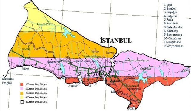 İşte İstanbul'un ilçe ilçe deprem risk haritası - Resim : 1