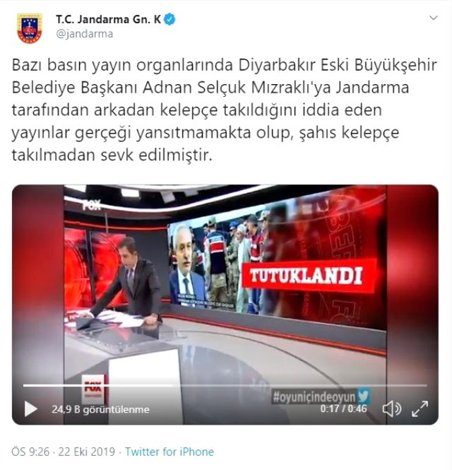Jandarma, Fatih Portakal'ın iddiasını yalanladı - Resim : 1