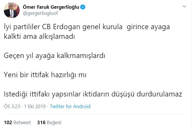 Erdoğan'ı ayakta alkışlayan İYİ Partililere tepki ! - Resim : 1