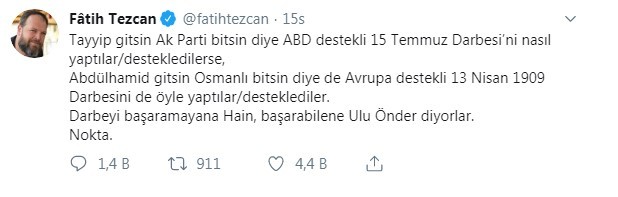 Fatih Tezcan'dan skandal paylaşım ! Yine Atatürk'ün hedef aldı - Resim : 2