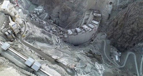 Dünyanın üçüncü en yüksek barajının dörtte üçü tamamlandı - Resim : 1