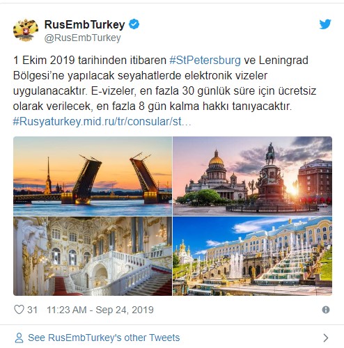 Rusya'dan Türkler için vize açıklaması ! 1 Ekim'de başlıyor - Resim : 1