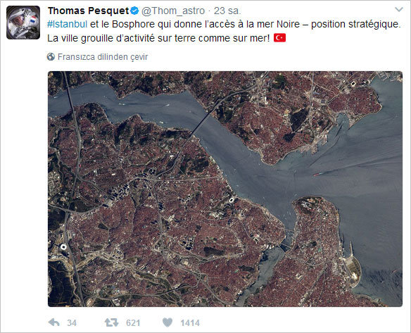Fransız astronotun İstanbul paylaşımı olay oldu - Resim : 2