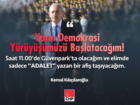 Kılıçdaroğlu'nun ''adalet yürüyüşü'' afişi olay oldu - Resim : 1