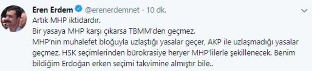 ''Erdoğan erken seçimi takvimine almıştır'' - Resim : 1