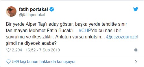 Fatih Portakal'dan CHP'ye Fatih Bucak tepkisi - Resim : 1