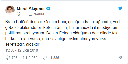 Akşener'den FETÖ iddialarına yanıt: ''Politikayı bırakırım'' - Resim : 1