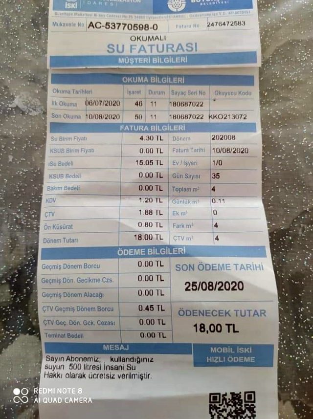 İstanbul'da 18 lira gelen su faturası, Bursa'da 50 lira - Resim : 2