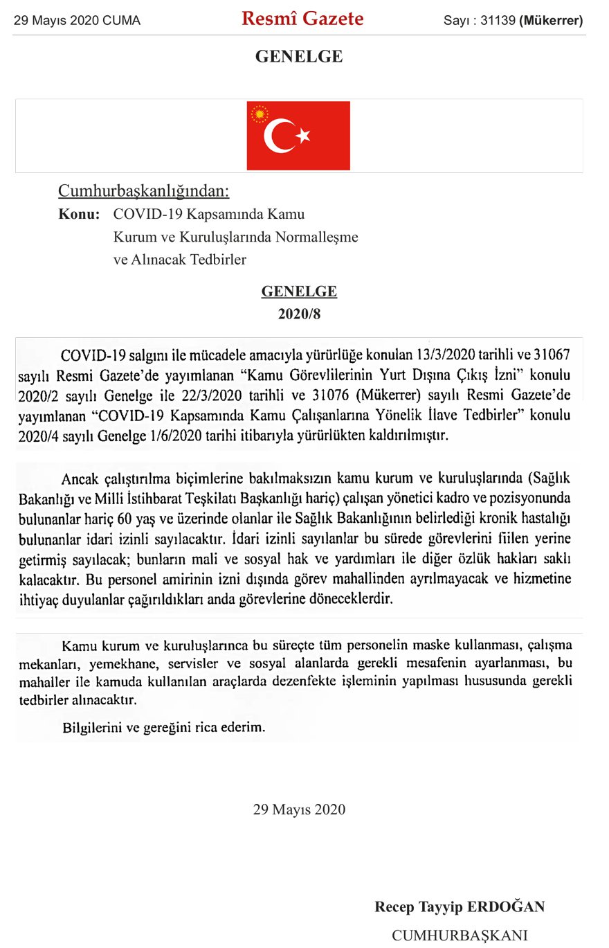 Kamuda İdari izinleri yeniden düzenleyen genelge yayımlandı - Resim : 1