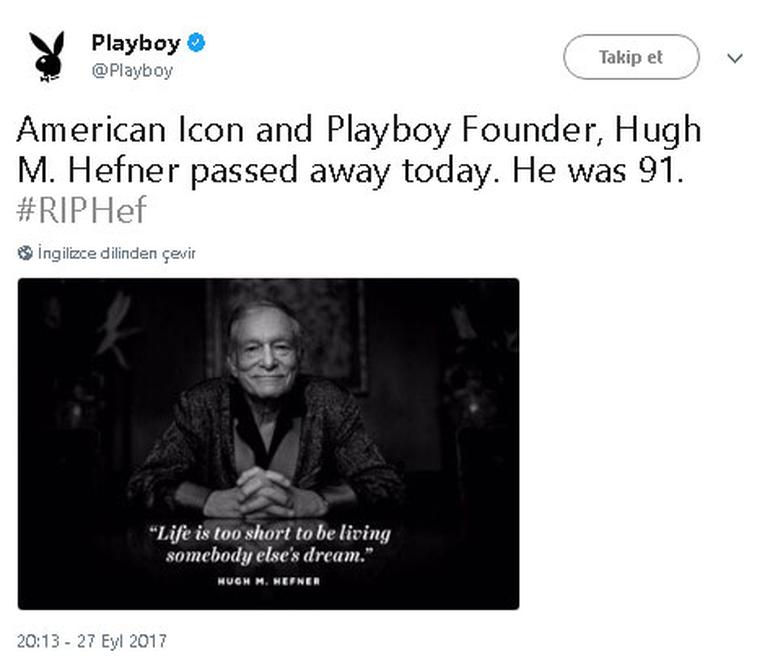 Playboy'un kurucusu hayatını kaybetti - Resim : 1