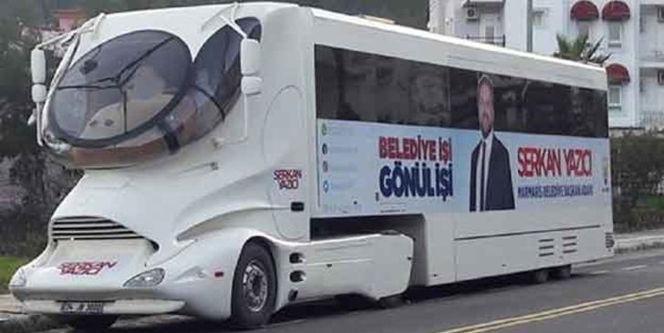 AK Partili adaydan dikkat çeken seçim otobüsü - Resim : 1