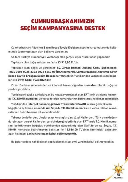 AK Parti'den Erdoğan'ın seçim kampanyasına destek çağrısı - Resim : 2