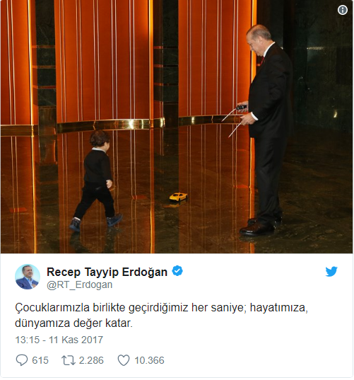 Erdoğan torunuyla olan fotoğrafını paylaştı - Resim : 1