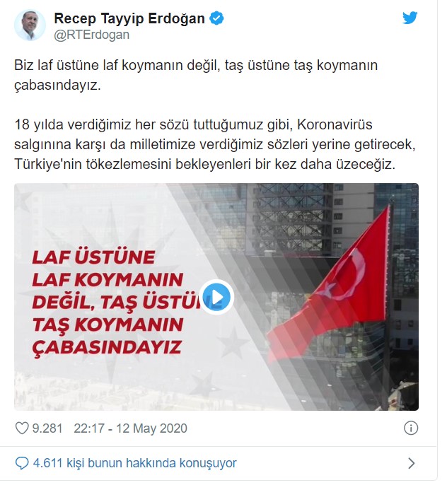 Cumhurbaşkanı Erdoğan'dan koronavirüsle mücadele mesajı - Resim : 1