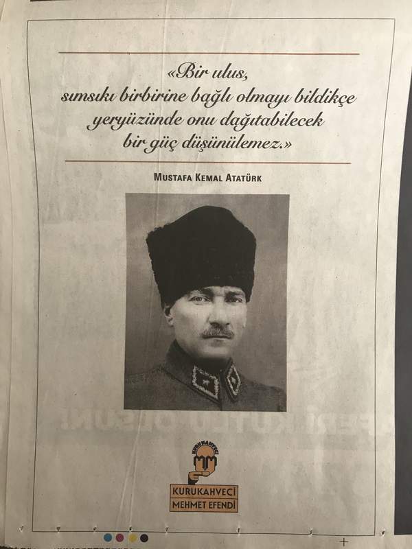 Kurukahveci Mehmet Efendi'den 15 Temmuz'da Atatürk'lü ilan - Resim : 1