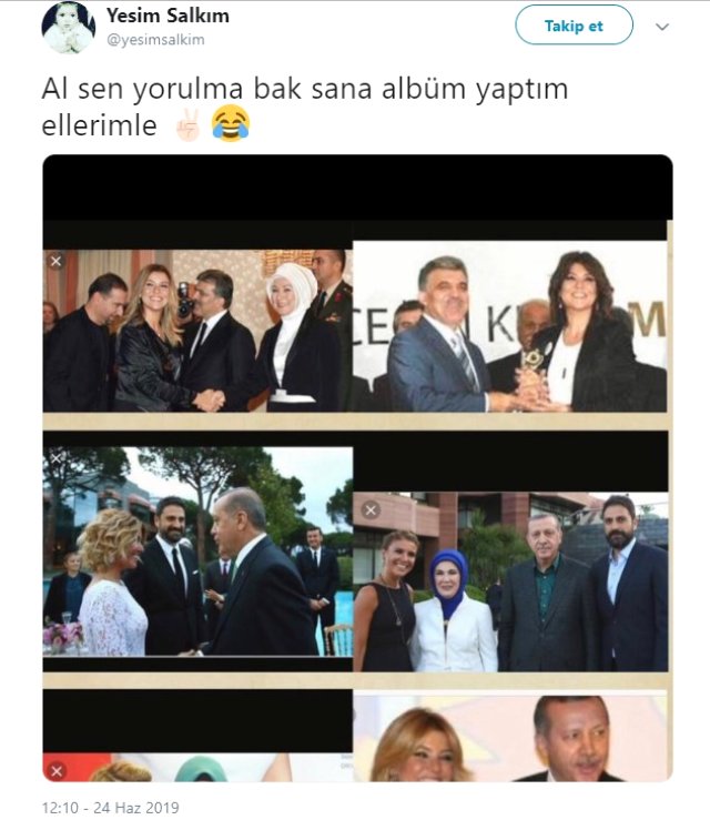 Yeşim Salkım, Gülben Ergen'in Erdoğan ile olan fotoğraflarını paylaştı - Resim : 1