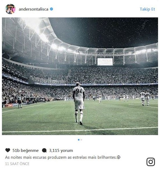 Islıklanan Talisca'dan flaş paylaşım - Resim : 1