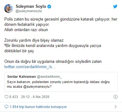 İçişleri Bakanı Süleyman Soylu'dan ''zorunlu yardım'' açıklaması - Resim : 1