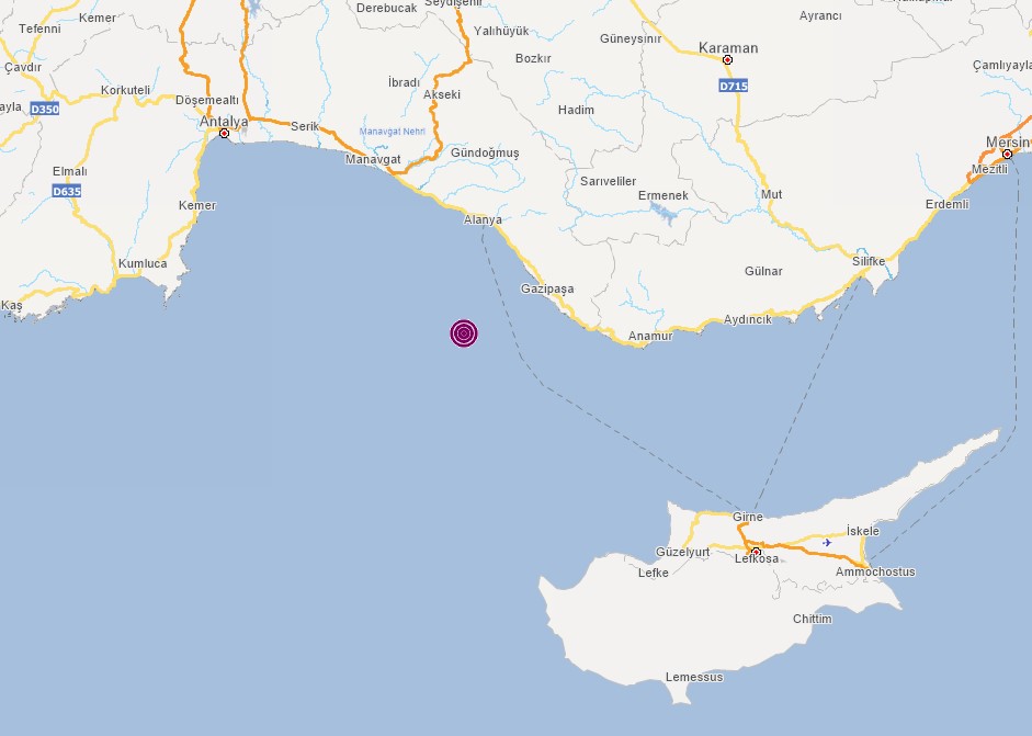 Antalya açıklarında şiddetli deprem! - Resim : 1
