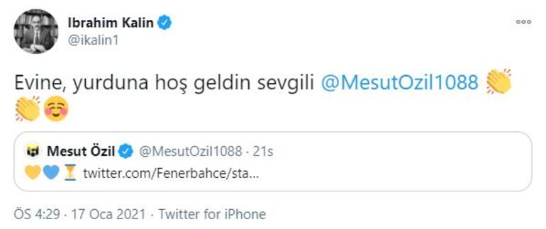 Cumhurbaşkanlığı Sözcüsü İbrahim Kalın'dan Mesut Özil paylaşımı - Resim : 1