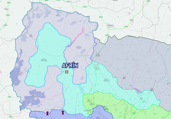 İşte Afrin'de zaferin haritası ! 15 köy daha alındı - Resim : 1