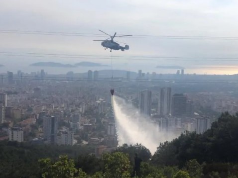 İstanbul'da korkutan görüntüler ! Aydos ormanında yangın - Resim : 2