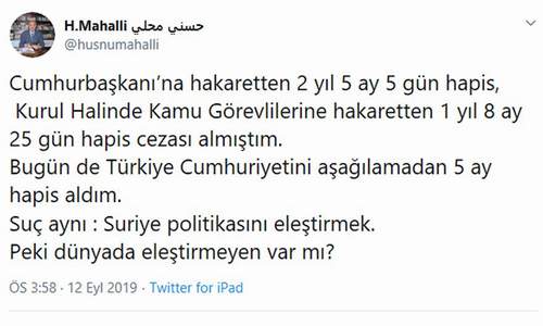 Gazeteci Hüsnü Mahalli’ye hapis cezası - Resim : 1