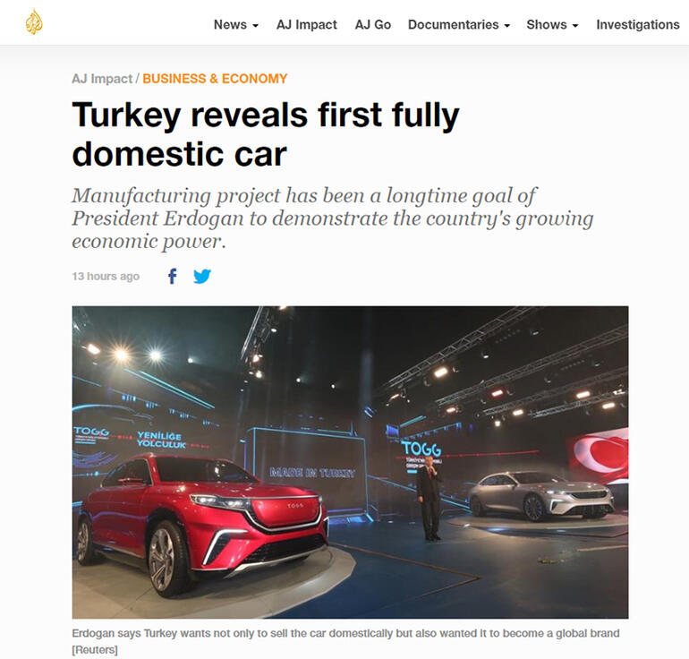 Türkiye'nin yerli otomobili dünya basınında: Tesla'ya meydan okuyor - Resim : 2